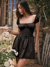 Square Collar Strapless Nightclub Party Spring Summer Mini Dress